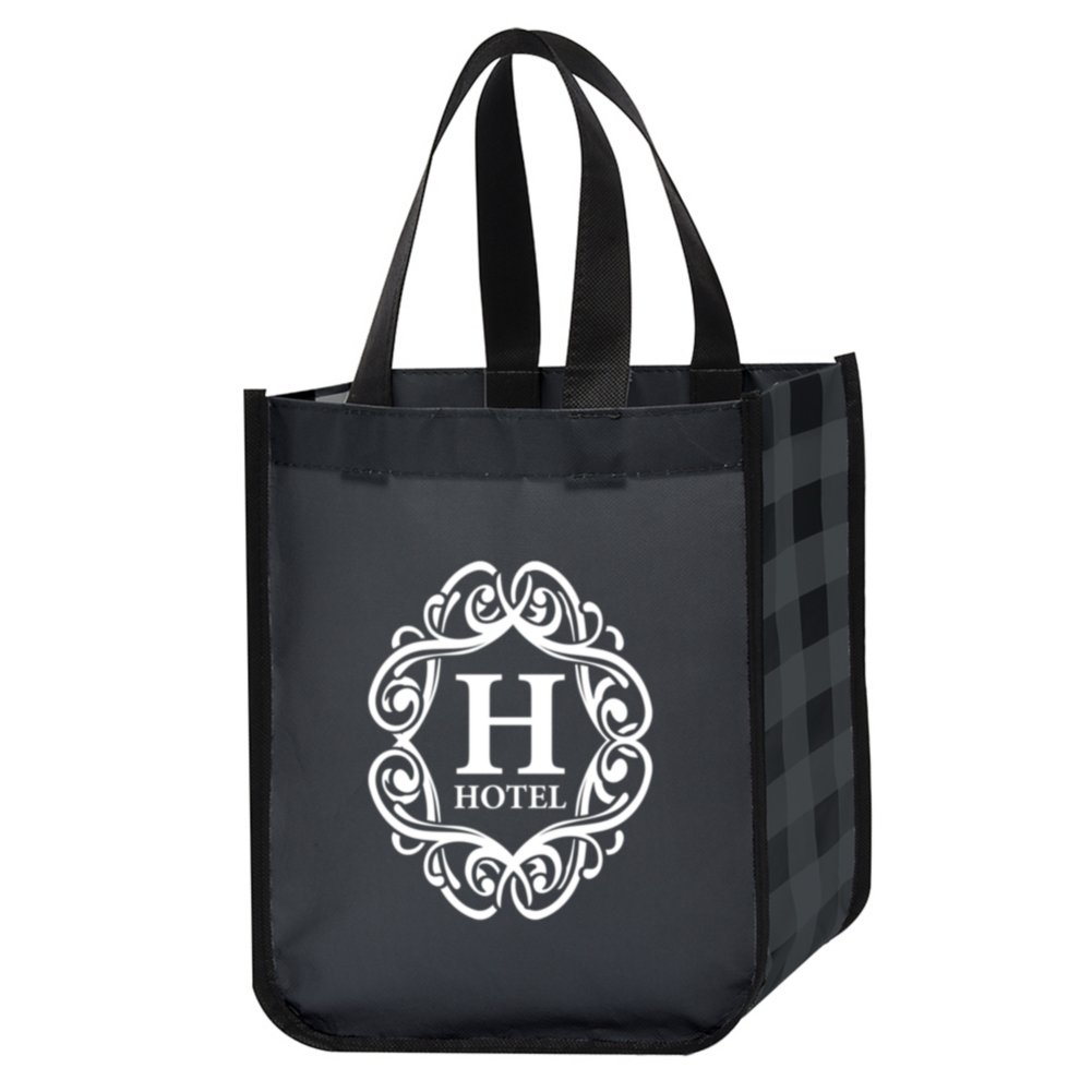 View larger image of Add Your Logo: Perfectly Plaid Tote Bag